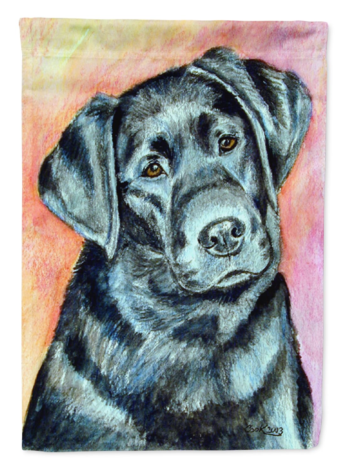 Black Labrador Garden Flag - Decorative Yard Banner for Mailbox, Patio, Flower Beds | Weather-Resistant Outdoor Artwork | Perfect for Dog Lovers & Home Decor