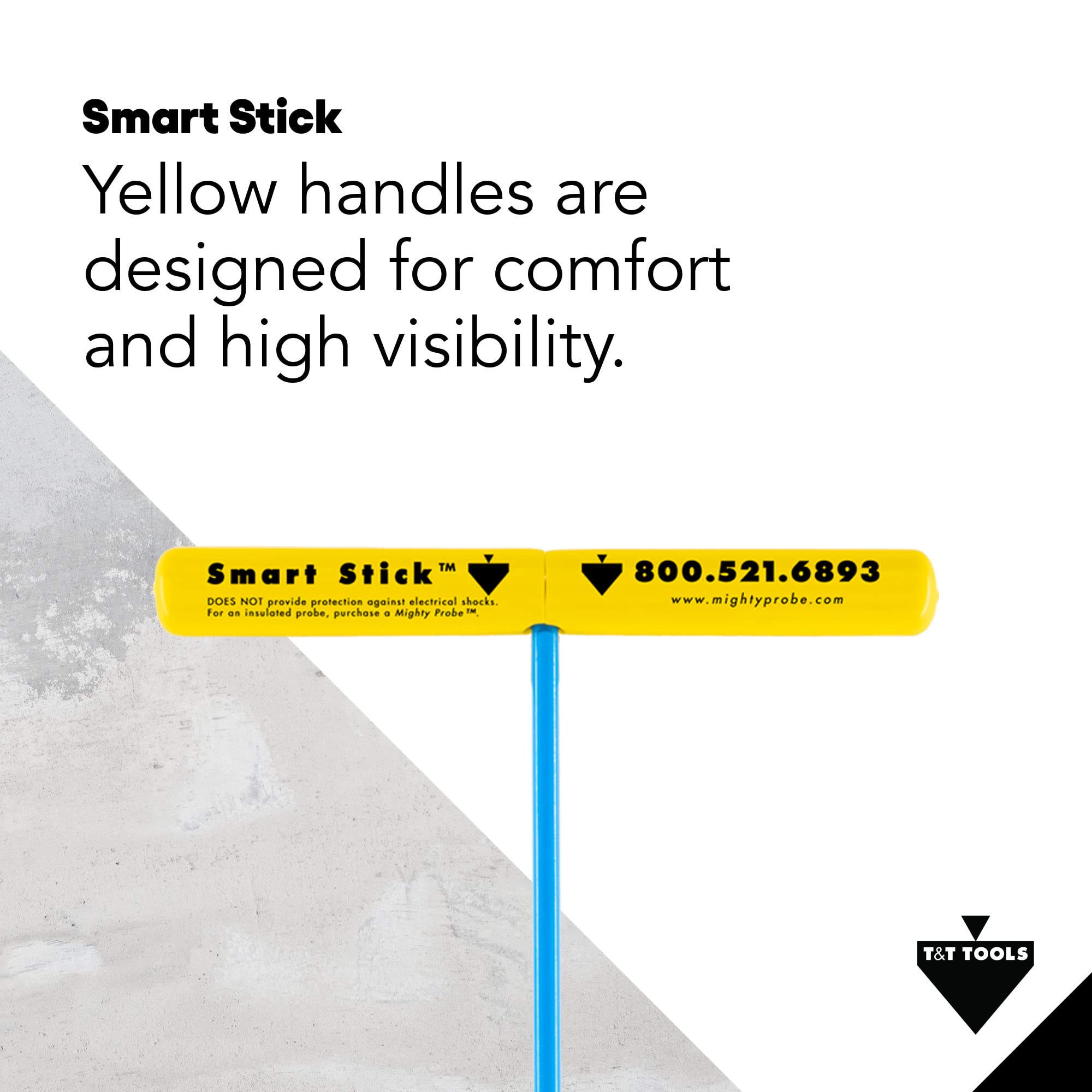 T&T Tools Smart Stick 60-Inch Metal Soil Probe with T-Handle - 3/8