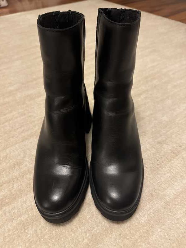 MARTEY H2O Waterproof Leather Boots for Men & Women - Black Leather Rain Boots for Outdoor, Hiking & Work - Slip Resistant Comfortable Waterproof Boots for Walking in Wet Conditions