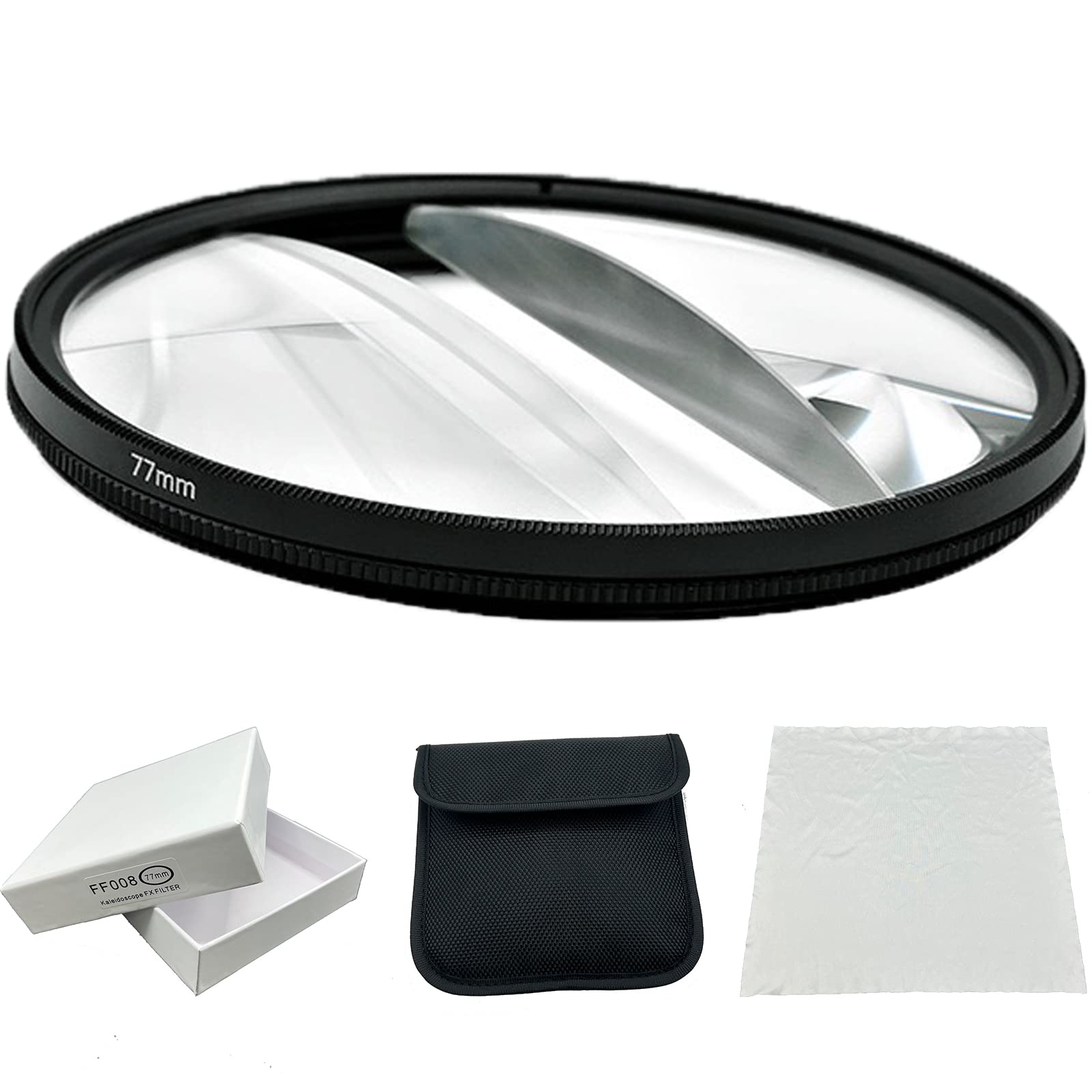 77mm Split Diopter Prism Camera Filter - Double Glass Lens Filter for DSLR Cameras | Special Effect Blur & Zoom Center Filter | Perfect for Creative Photography & Cinematic Effects