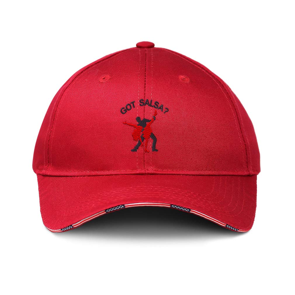Patriotic USA Baseball Cap with American Flag & Salsa Embroidery - Adjustable Cotton Hat for Men & Women - Perfect for 4th of July, Memorial Day & Outdoor Events