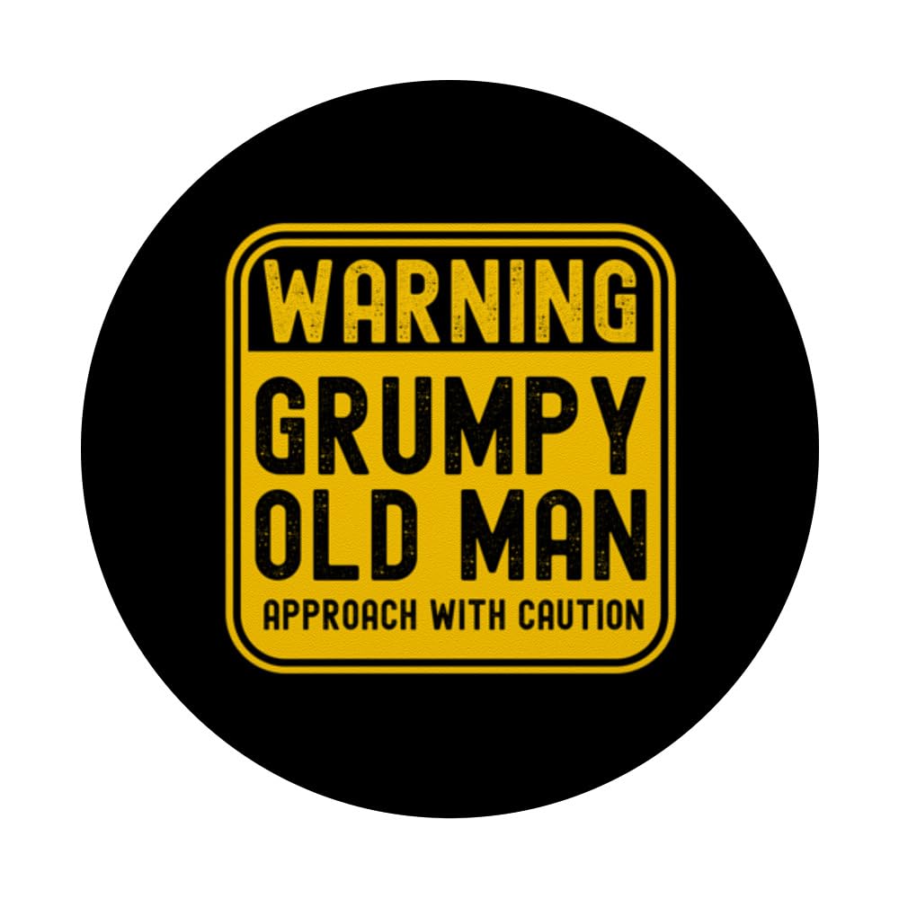 Funny Grumpy Old Man PopSockets Swappable PopGrip - Perfect for 50th & 60th Birthday Gifts, Father's Day Presents - Great for Phones, Tablets & Daily Use