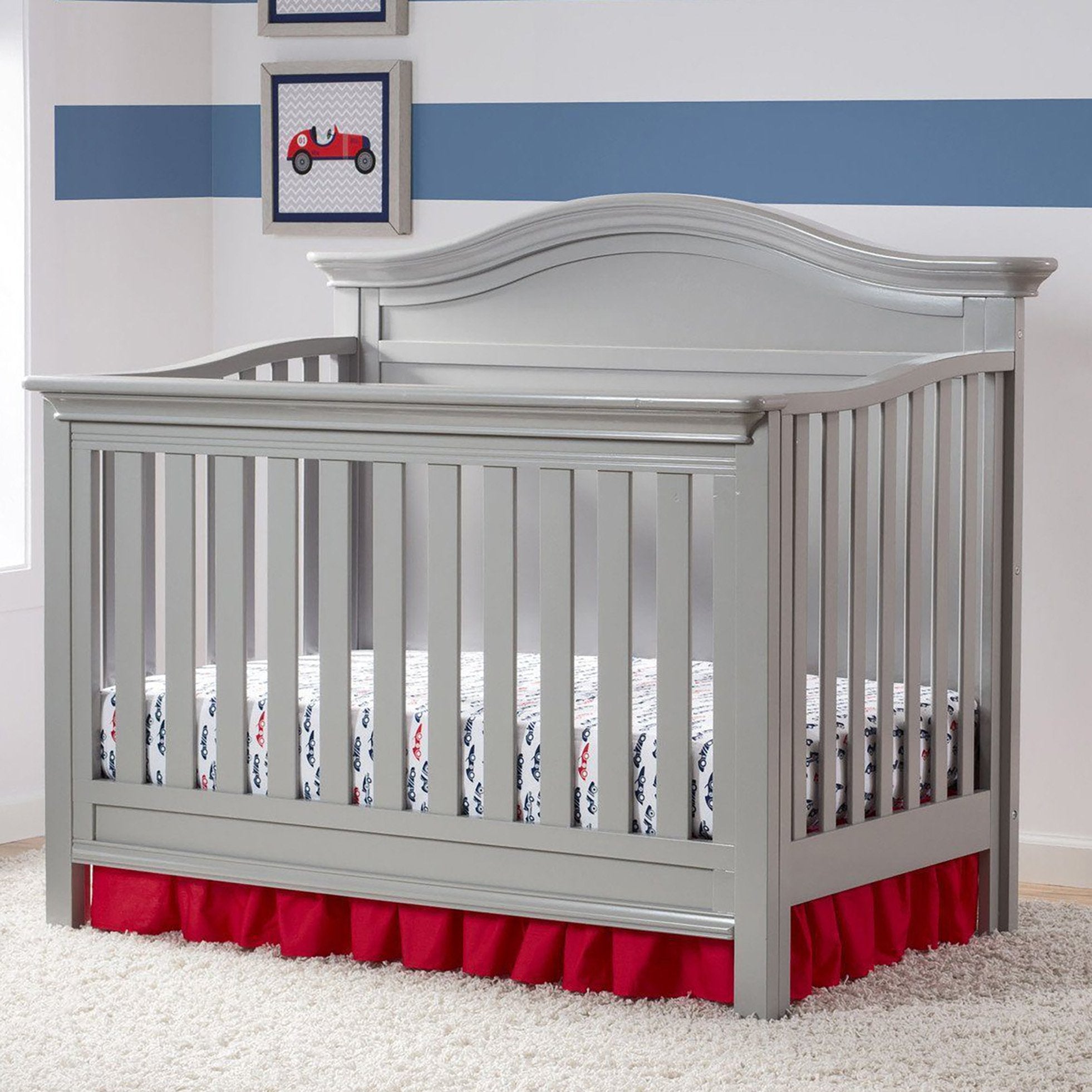 Bethpage 4-in-1 Convertible Baby Crib - Toddler Bed, Daybed & Full-Size Bed - Safe & Stylish Nursery Furniture for Boys & Girls - Perfect for Newborns to Teens Bedroom