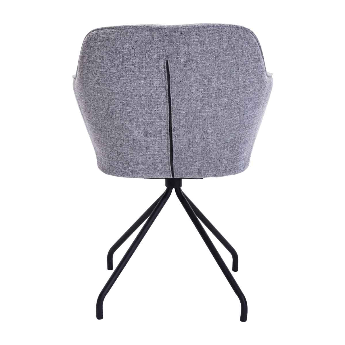 Levi Swivel Fabric Dining Arm Chair - Modern Upholstered Accent Chair for Kitchen, Dining Room & Office - Comfortable & Stylish Home Furniture