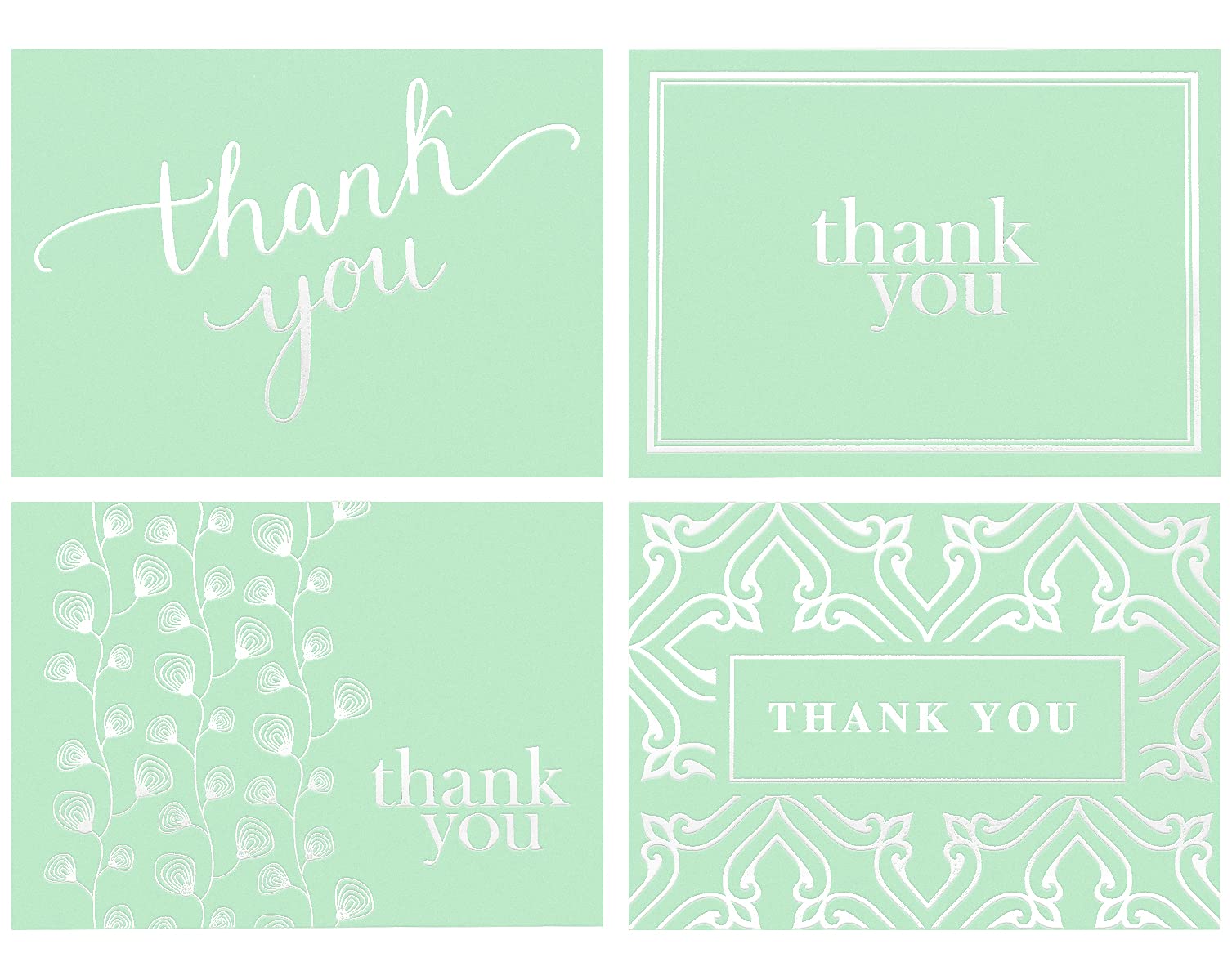 100 Blank Thank You Cards with Envelopes Bulk - Elegant Blank Note Cards for Small Business, Wedding, Gift Cards, Christmas, Graduation, Bridal & Baby Shower - Perfect for Handwritten Notes, Appreciation Gifts & Special Occasions