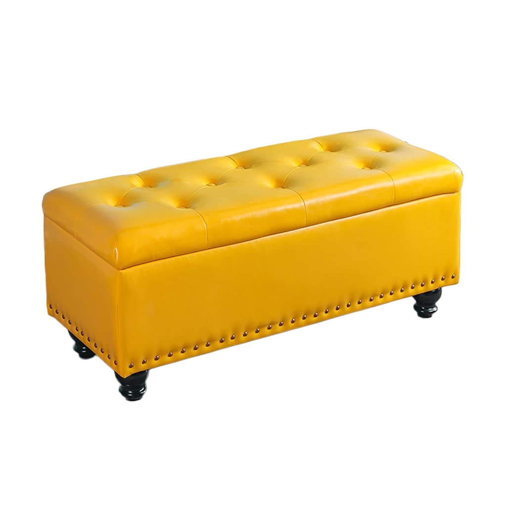 Foldable Storage Ottoman Stool with Lid - 40x40x43cm Multifunctional Seat & Toy Storage Box for Kids, Bedroom, Living Room & Hallway - Apricot Color | Perfect for Small Space Organization & Extra Seating
