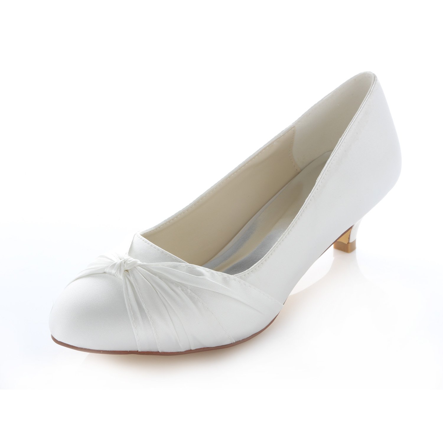 Emily Bridal Lace Mother Shoes - Comfortable Round Toe Wedding Shoes for Bride & Mother of the Bride | Perfect for Weddings, Receptions & Formal Occasions