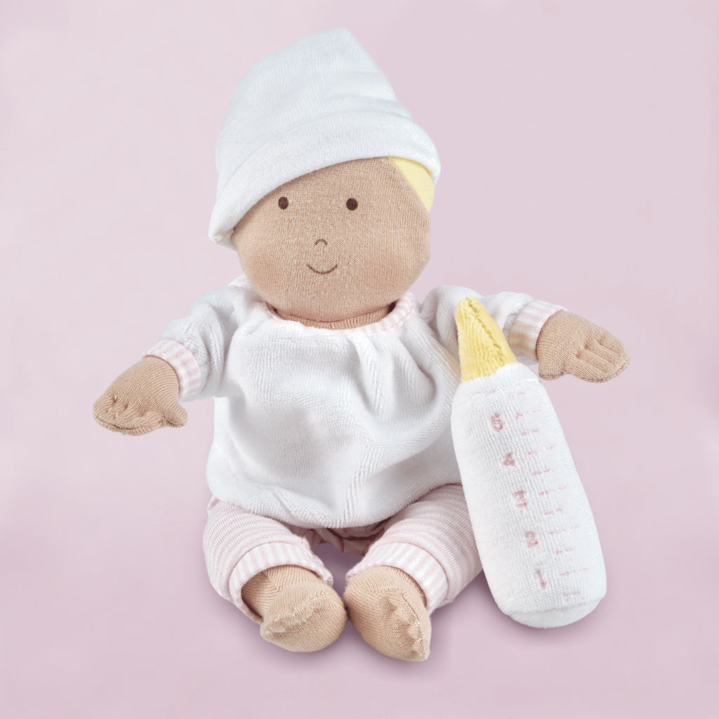 Personalized Baby Doll with Carry Cot - Soft Plush Toy for Kids, Perfect for Pretend Play, Gift for Girls & Toddlers - Ideal for Nursery, Role Play & Birthday Presents