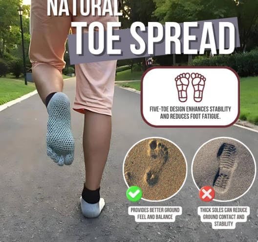 Konjoun Super Socks - Men's Barefoot Running Socks for Outdoor Activities & Grounding | Perfect for Trail Running, Hiking & Natural Wellness