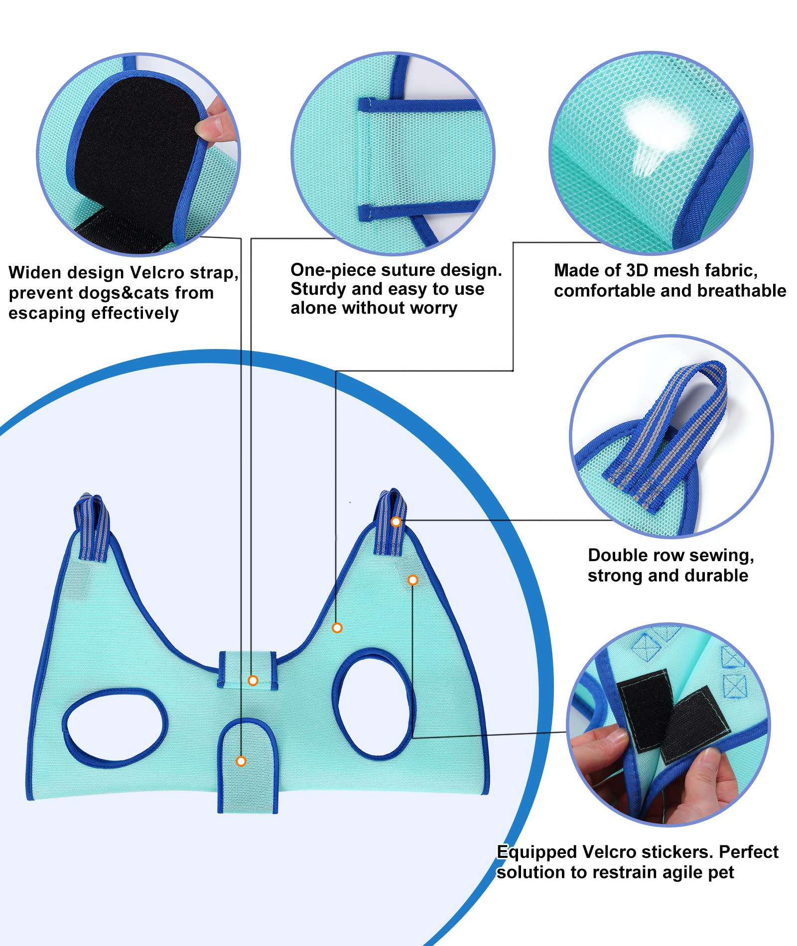 Dog Grooming Hammock for Small Dogs - Adjustable Hanging Harness for Nail Trimming & Pet Grooming - Secure Restraint Sling with Wide Strap - Perfect for Bathing, Nail Clipping & Vet Visits