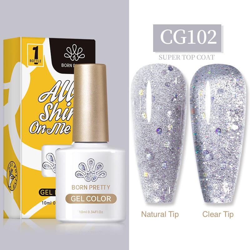 Born Pretty Glitter Gel Nail Polish Set - Long Lasting UV/LED Soak Off Nail Colors for Manicure & Pedicure - Perfect for Parties, Weddings, Holidays & Special Occasions