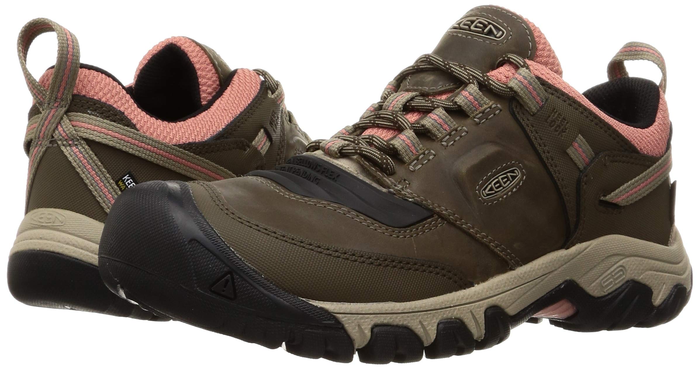KEEN Women's Ridge Flex Low Height Waterproof Hiking Boots - Lightweight & Comfortable Outdoor Shoes for Trail Walking, Camping & Backpacking Adventures