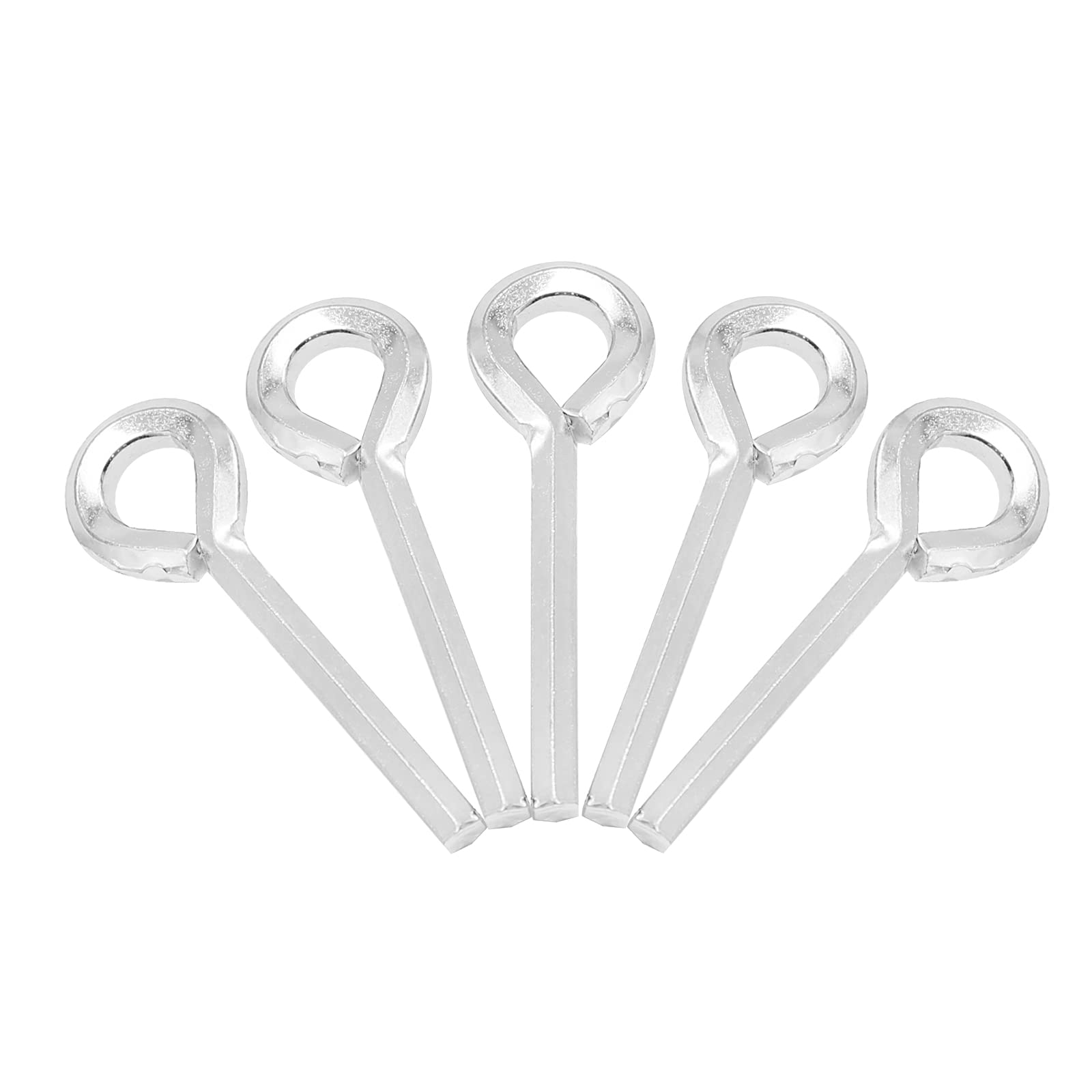 5-Piece 7/32 Inch Allen Wrench Keychain Set - Standard Hex Dogging Key with Full Loop - Perfect for Key Organization, Bike Repair & DIY Projects