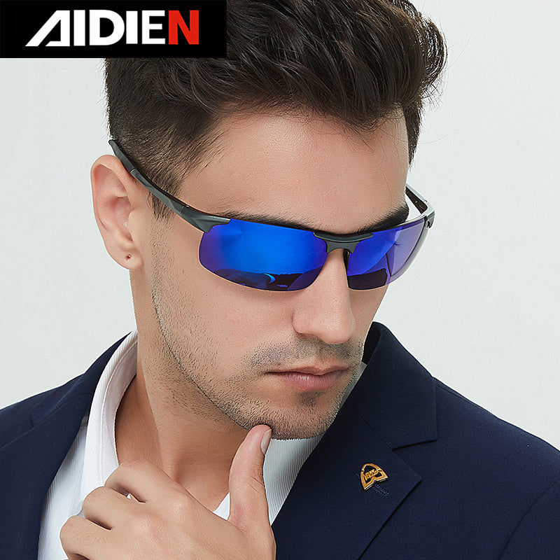 Aidien Men's Full Rim Square TR90 Myopic Reading Glasses & Sunglasses - Lightweight & Durable for Indoor Reading & Outdoor Sun Protection