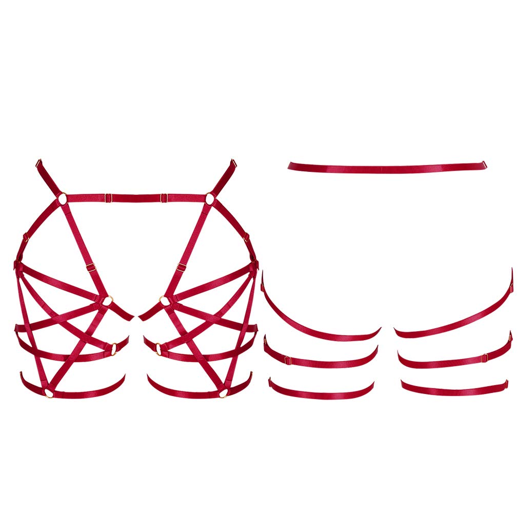 Women's Punk Body Harness & Garter Belt - Adjustable Gothic Leg Belt for Dance Costumes, Carnival Outfits & Fashion Accessories | Perfect for Halloween, Cosplay & Burlesque Performances