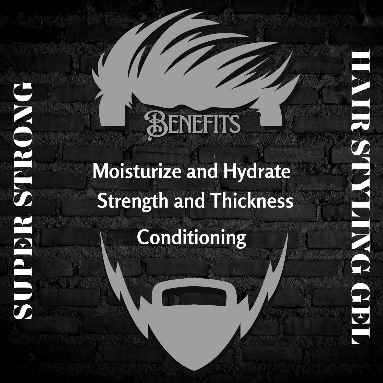 Looks United Super Strong Hair Styling Gel with Vitamin E - Alcohol & Sulphate Free (100g) | Natural Hold for Men's Short to Medium Hair | Perfect for Daily Styling, Work & Special Occasions