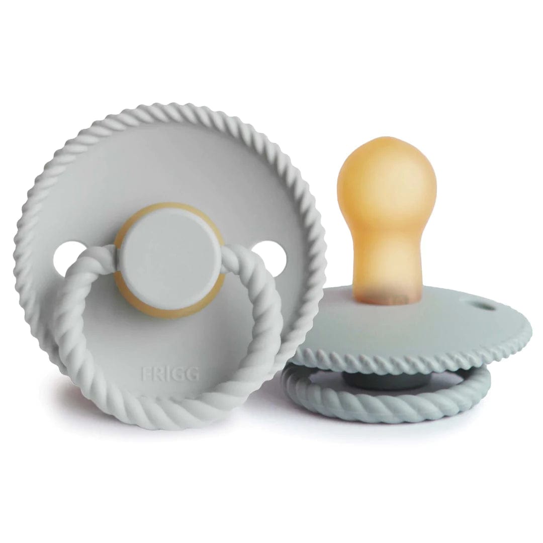 Mushie FRIGG Natural Rubber Baby Pacifier - BPA Free, Orthodontic Nipple for Newborns & Infants 6-18 Months - Perfect for Soothing, Teething Relief & Sleep Comfort