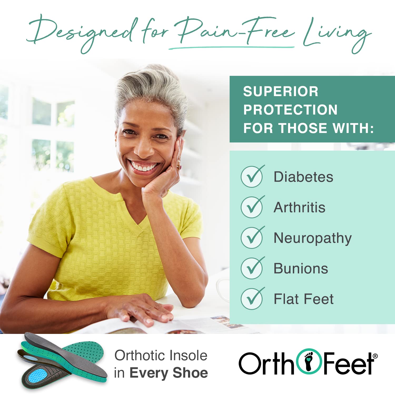 Orthofeet Women's Orthopedic Slippers for Plantar Fasciitis - Stretch Knit Comfort Shoes with Arch Support & Cushioned Sole - Ideal for Indoor, Outdoor & Recovery Use