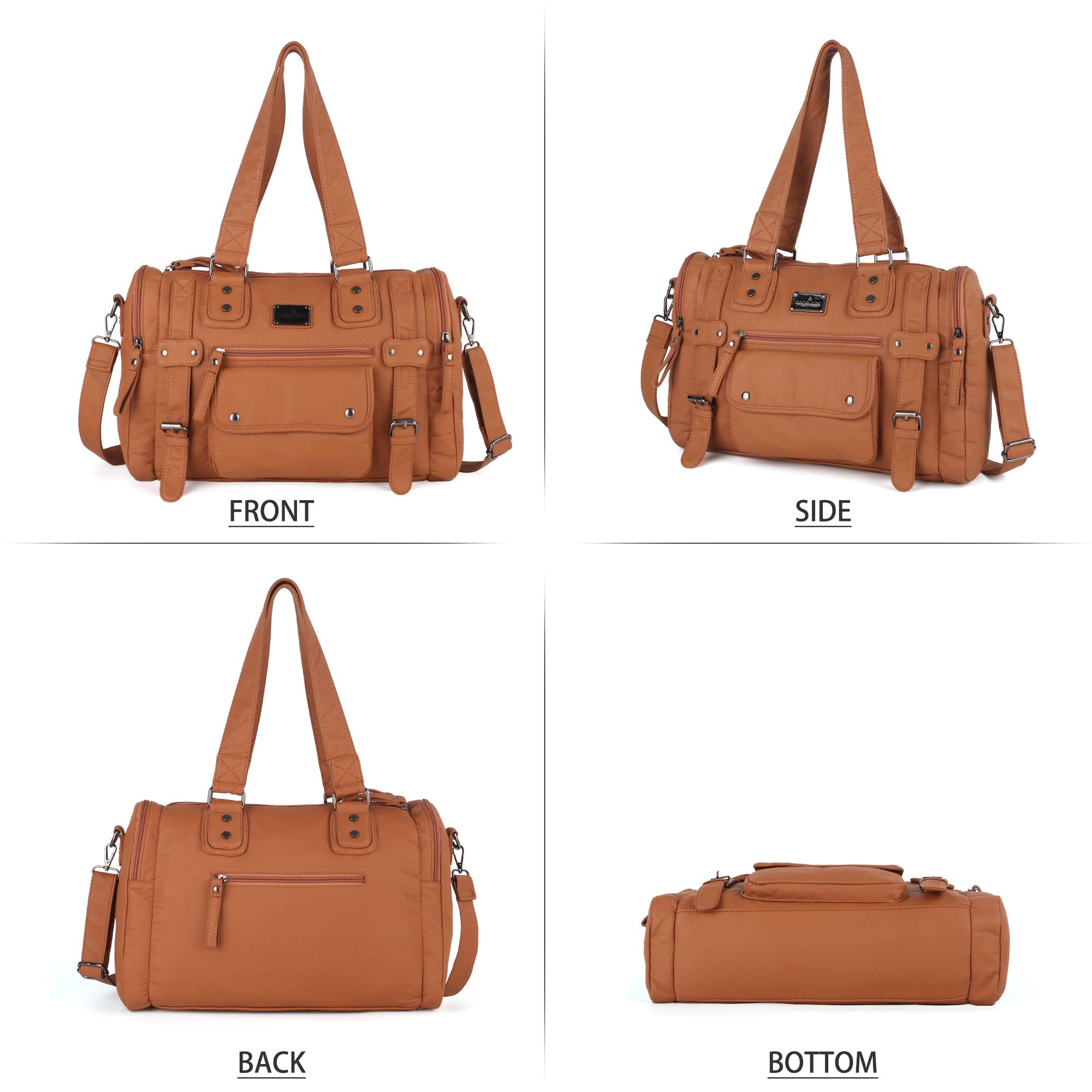 Angelkiss Women's Soft Leather Handbags - Hobo, Satchel, Shoulder & Crossbody Bags for Work, Travel & Everyday Use | Stylish Tote Purses for Ladies