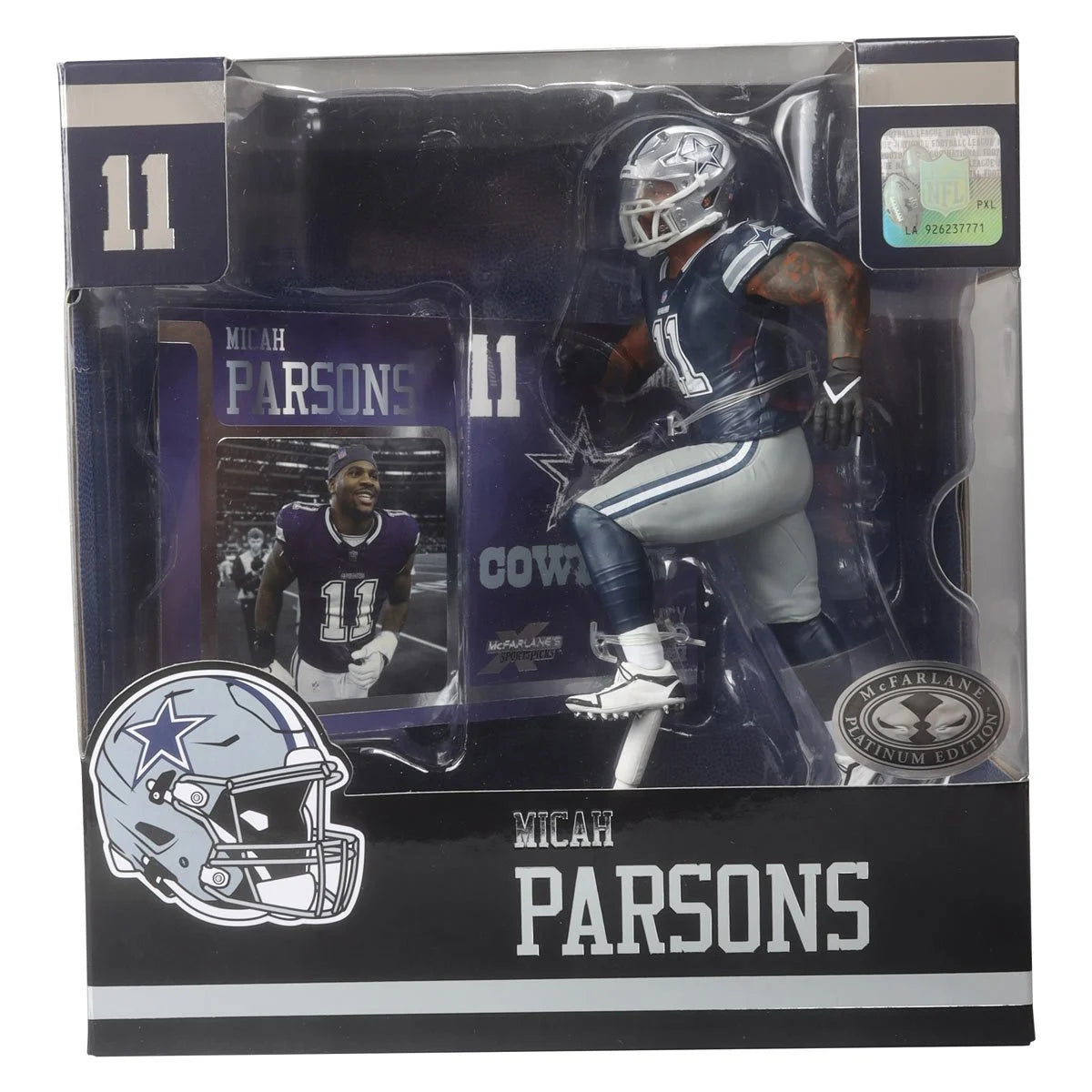 Micah Parsons Navy Jersey Dallas Cowboys NFL SportsPicks 2024 Posed Action Figure - Perfect for Game Day Decor, Sports Memorabilia Collection & Cowboys Fan Gifts