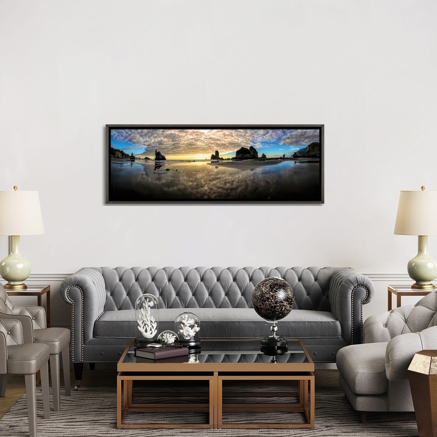 Before Sunset at Motukiekie Beach - West Coast New Zealand Landscape Art Print by OLena Art - Framed Wall Decor for Living Room, Bedroom & Office