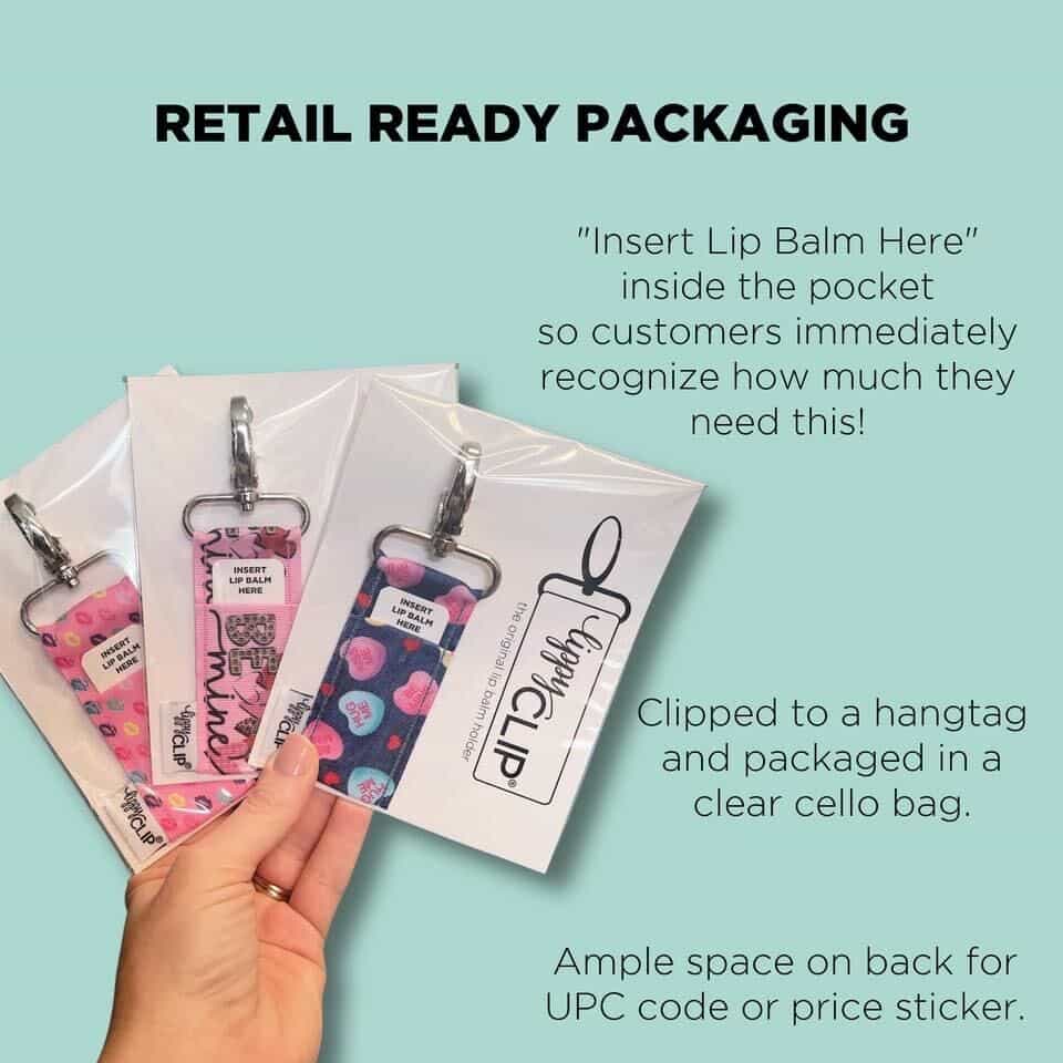 Be Mine LippyClip Lip Balm Holder - Portable Keychain Lip Balm Holder for Women & Girls - Perfect for Gym, Travel, and Everyday Use