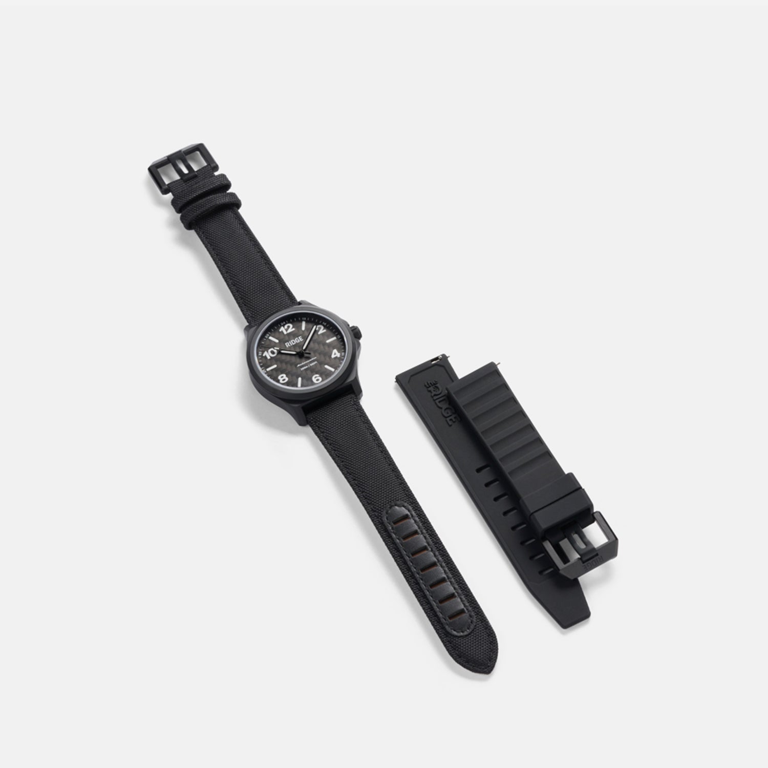 Ridge Titanium Field Watch 40mm - Carbon Fiber 3K - Durable Military Style Watch for Outdoor Adventures & Everyday Wear
