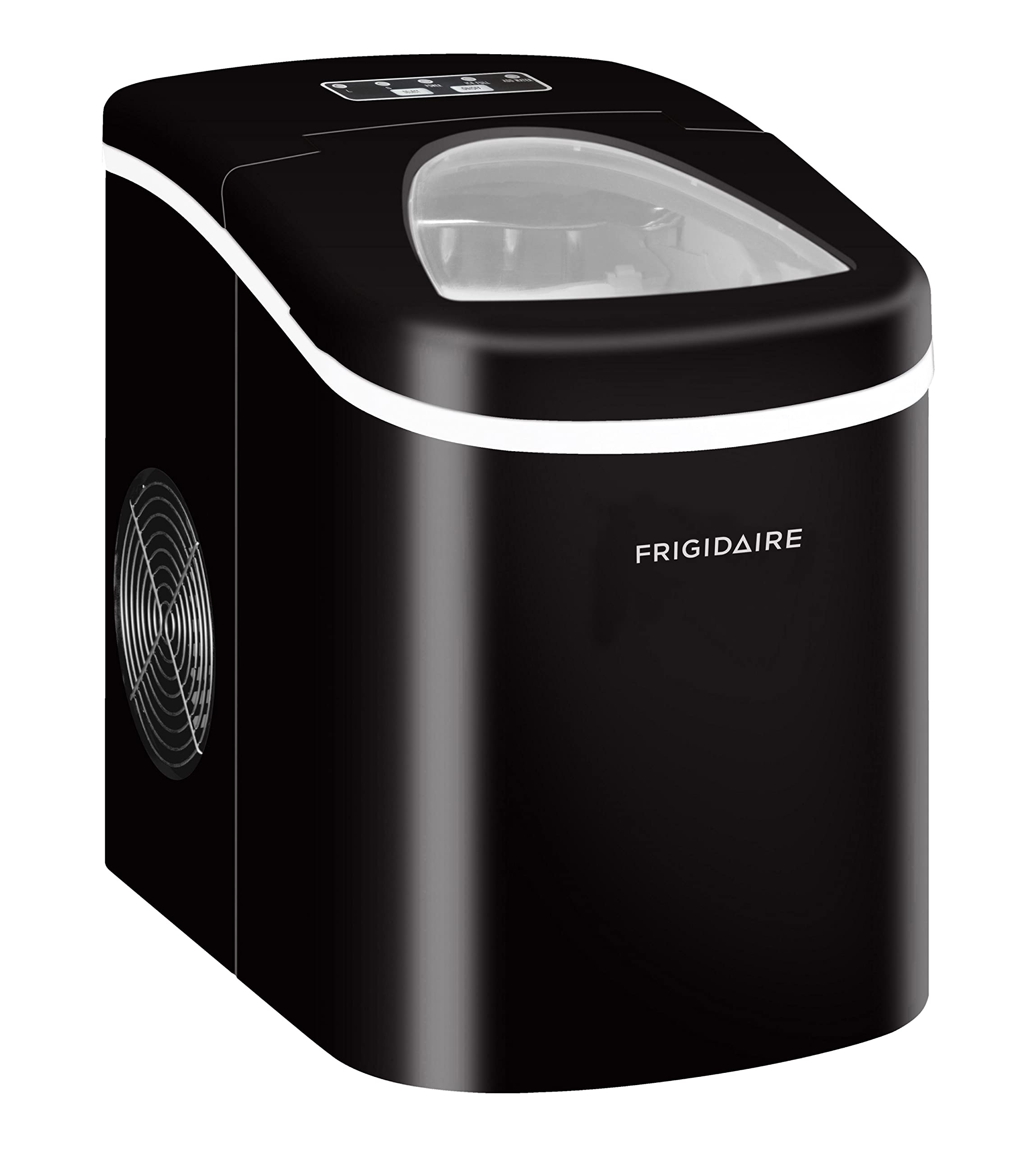 Frigidaire 26 Lbs Portable Compact Ice Maker Machine - Countertop Ice Maker for Home, Office, RV & Parties - Fast Ice Production in Black or White (Medium Size)