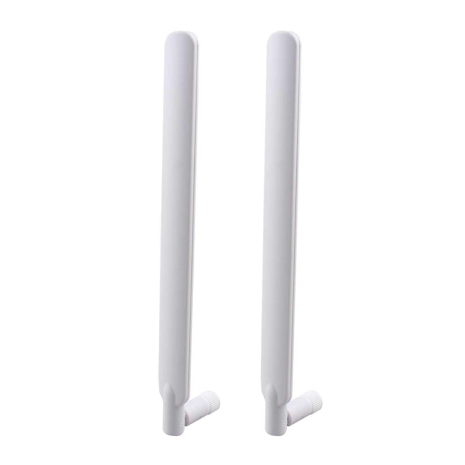 2PCS 4G LTE SMA Male Omni-Directional Antenna 8dBi Full Band External Antenna for CPE Router, IP Camera, Mini PCIE Card, Access Point - Boost Wireless Signal for Home/Office/Outdoor Use