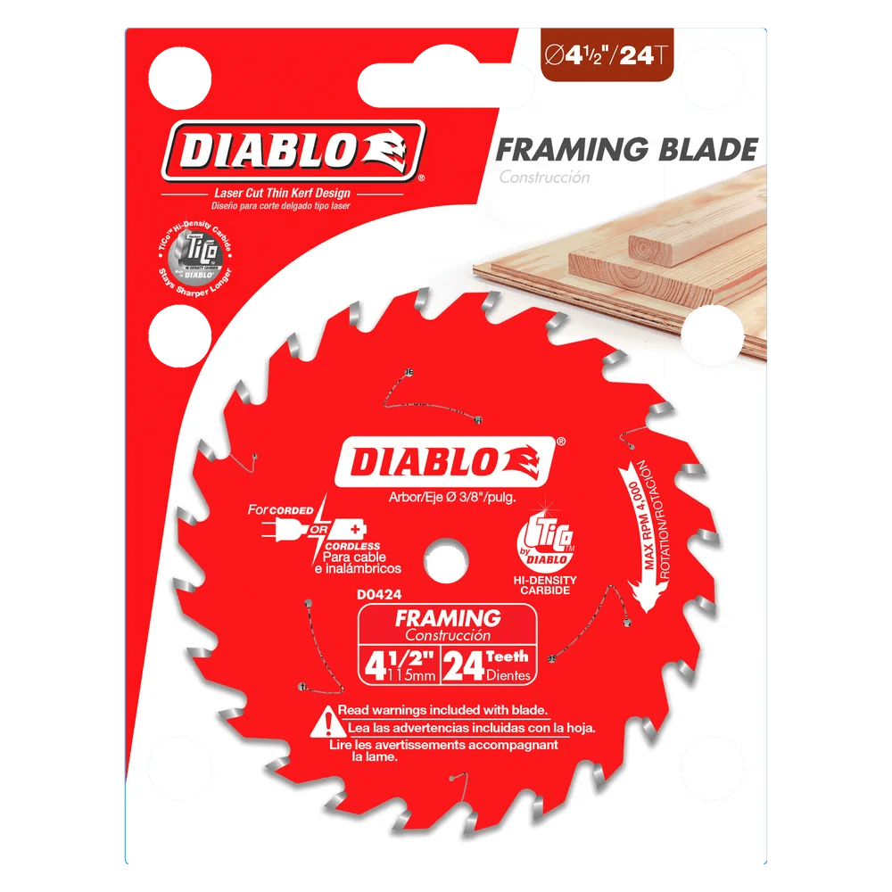 4 1/2 Inch x 24 Tooth Framing Trim Saw Blade - 20 Pack for Woodworking, DIY Projects, and Home Renovation