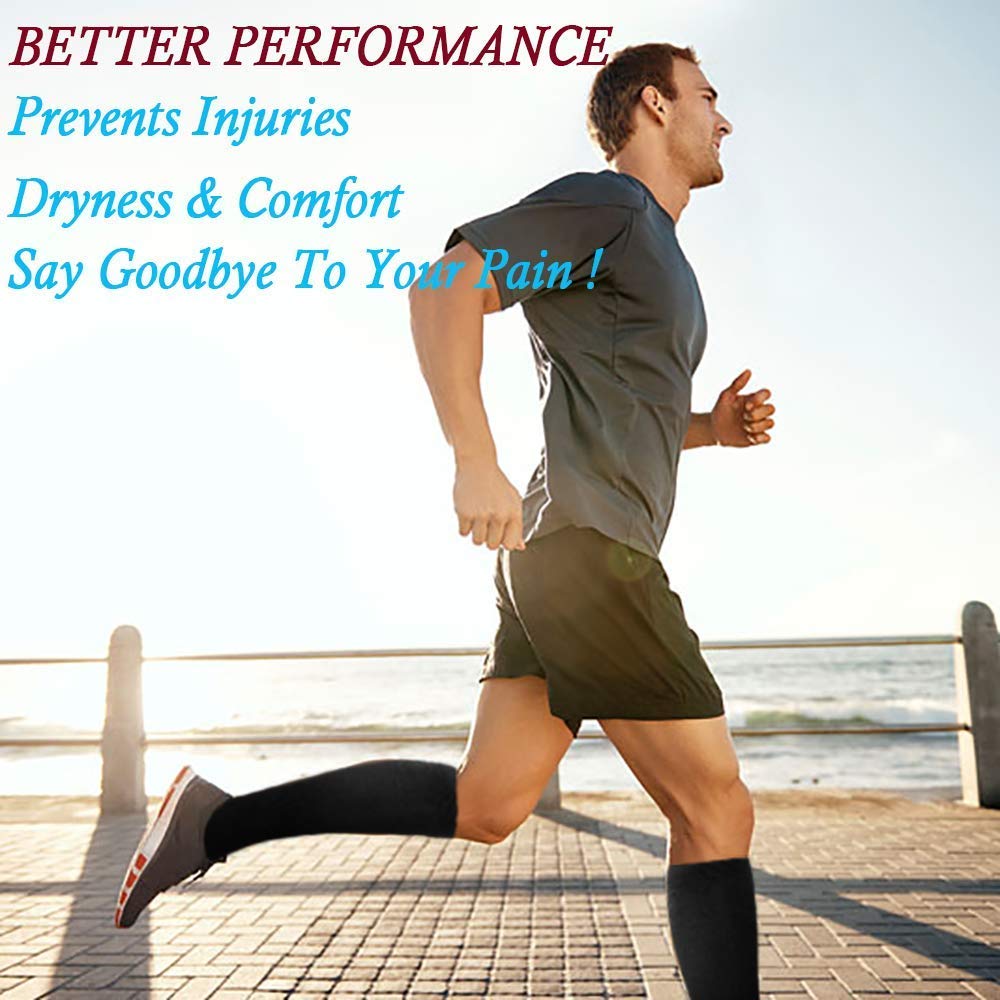 8 Pairs Graduated Copper Compression Socks 15-20mmHg for Men & Women - Improve Circulation for Running, Cycling & Athletic Performance - Perfect for Workouts, Travel & Recovery