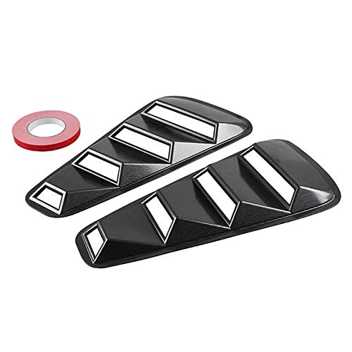 Black ABS Plastic Car Window Louvers - 1/4 Side Window Vents (2-Piece Set) - Rustproof Automotive Accessories for Improved Airflow & Style - Perfect for Sedans, Coupes & Hot Rods