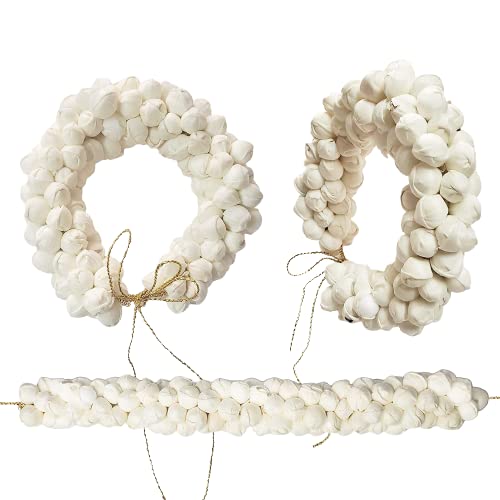 DEXO 2-Piece Artificial Mogra Gajra Hair Bun Bridle Set - White Floral Hair Accessories for Women & Girls | Perfect for Weddings, Parties & Traditional Events