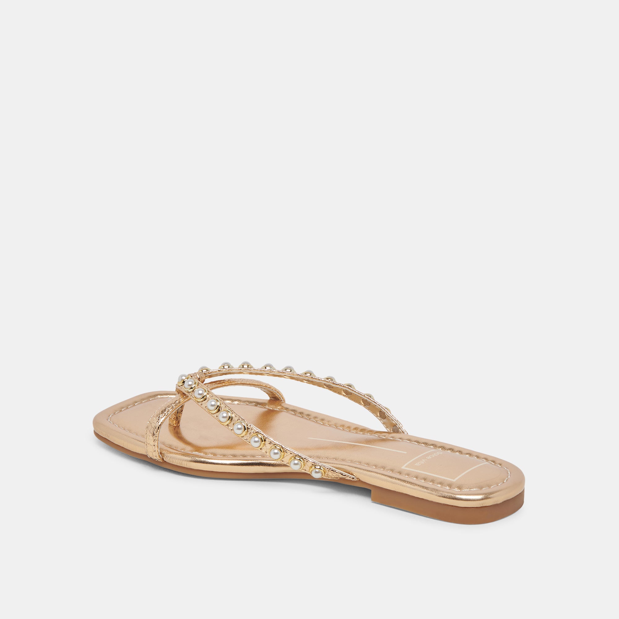 LUCCA Pearl Sandals for Women - Elegant Gold Pearl Embellished Summer Sandals | Perfect for Beach, Wedding, and Casual Outings