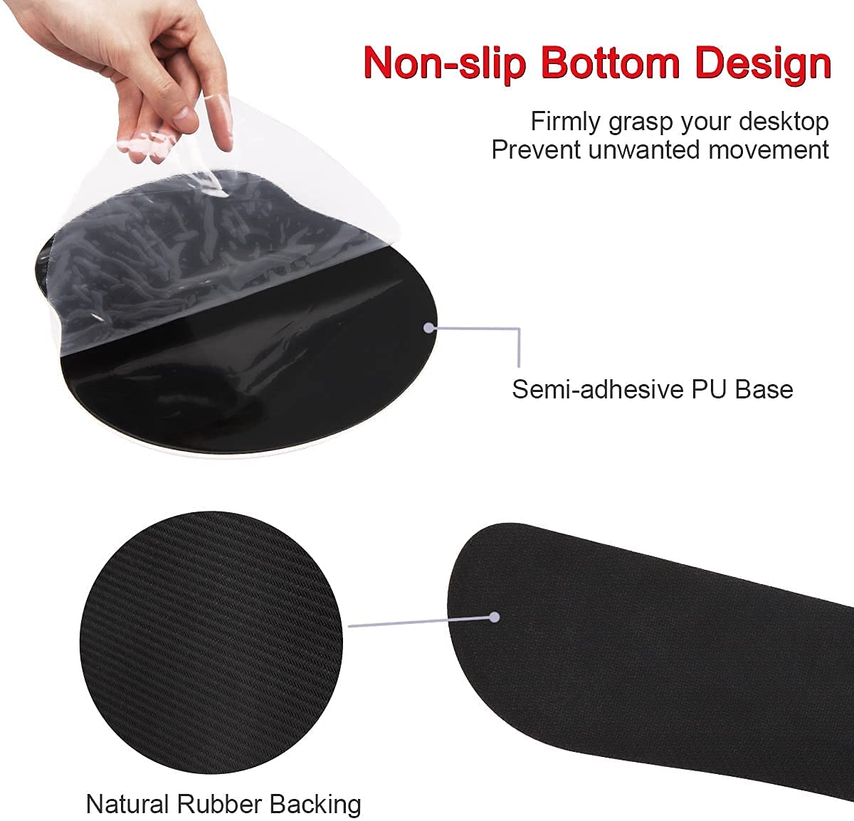 Ergonomic Mouse Pad & Wrist Rest Set for Office & Gaming - Pain Relief