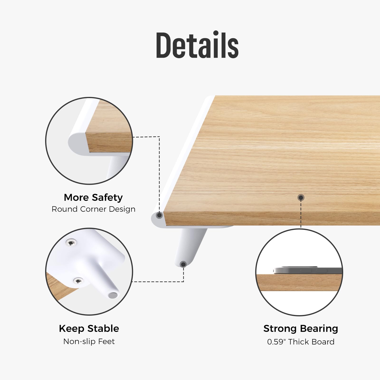 Loukin Dual Monitor Stand Riser for Desk - 43.6