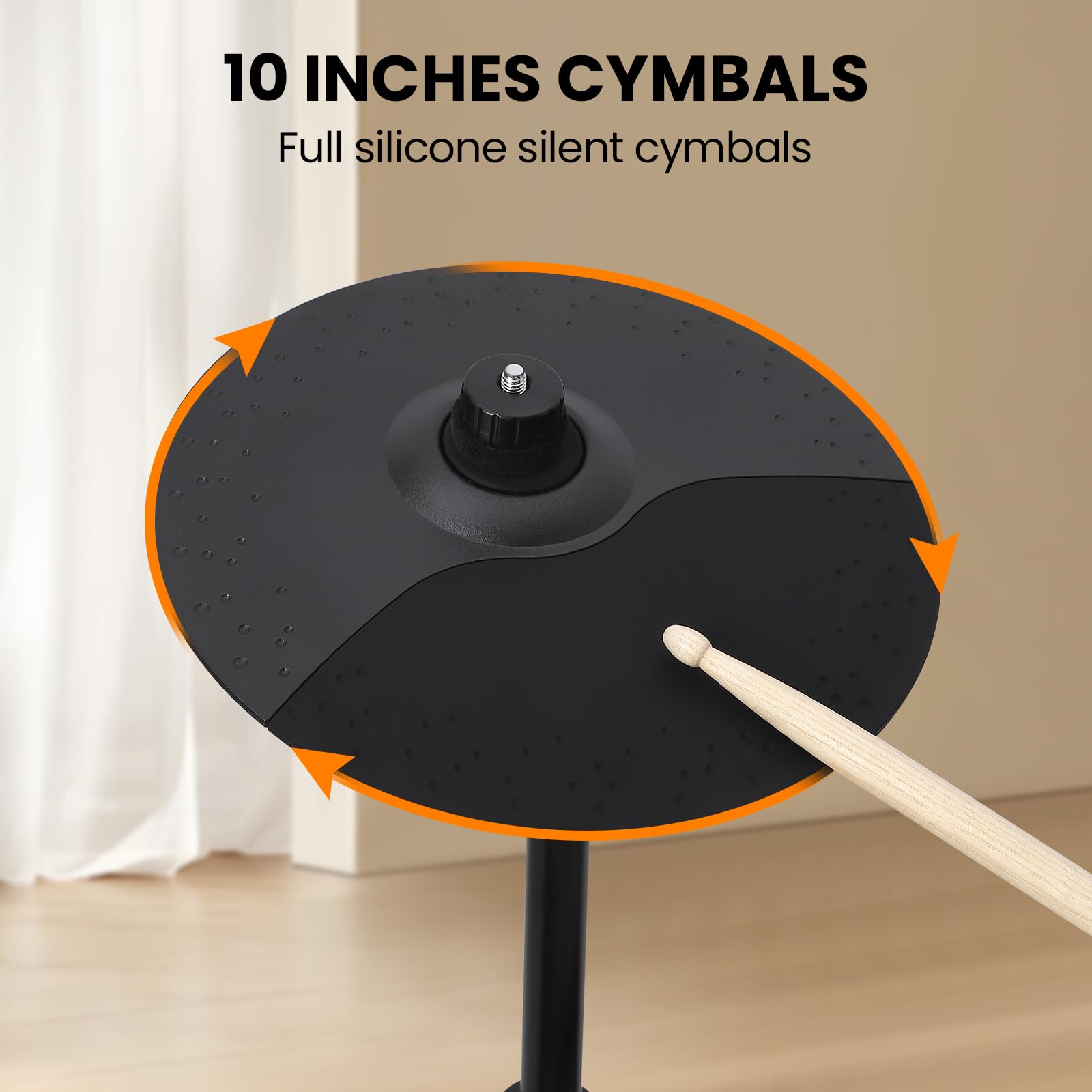Electric Drum Set for Beginners - 5 Mesh Pads, 3 Cymbals with 390 Sounds | Quiet Electronic Drum Kit with Kick Pedal, Throne, Headphones & USB MIDI | Perfect for Home Practice, Studio Recording & Music Education