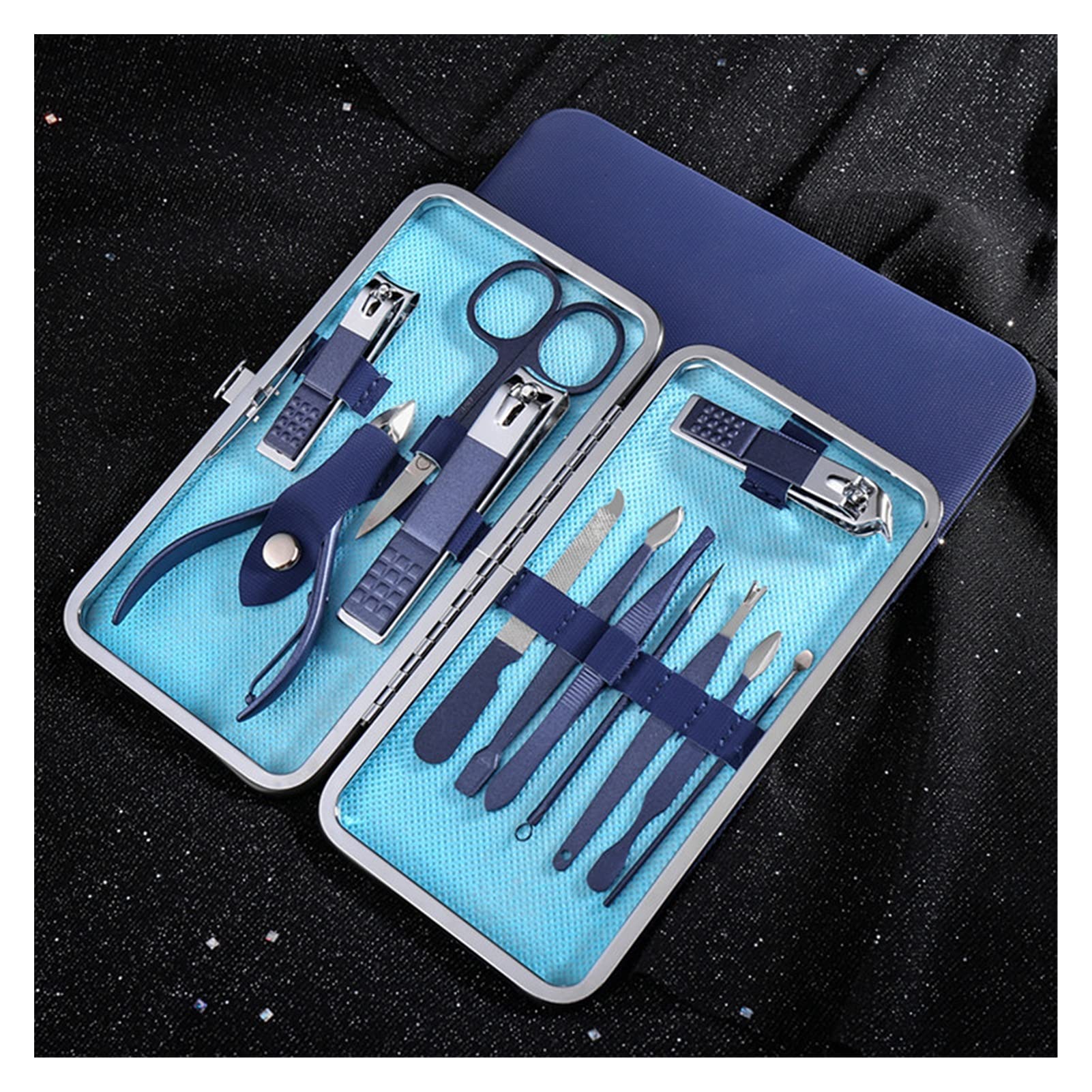 10-Piece Pink Nail Care Kit - Professional Scissors, Nail Clippers, Dead Skin Pliers, Pedicure Knife & Manicure Tools for Home & Salon Use