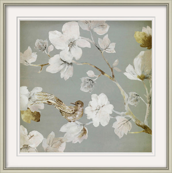 Birds and Flowers Paradise II Wall Art Painting - 60x60cm Home Decor for Living Room, Bedroom & Office