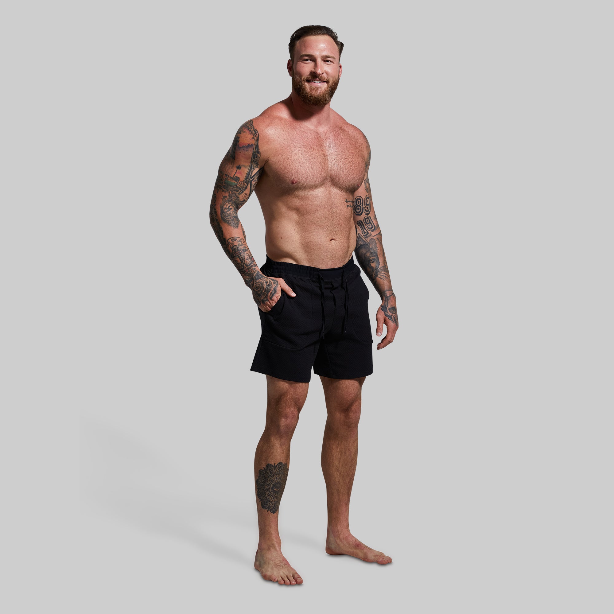 Men's Cloud Short Set - Lightweight & Comfortable Summer Shorts with Matching T-Shirt (Black) - Perfect for Gym, Running, Beach & Casual Wear