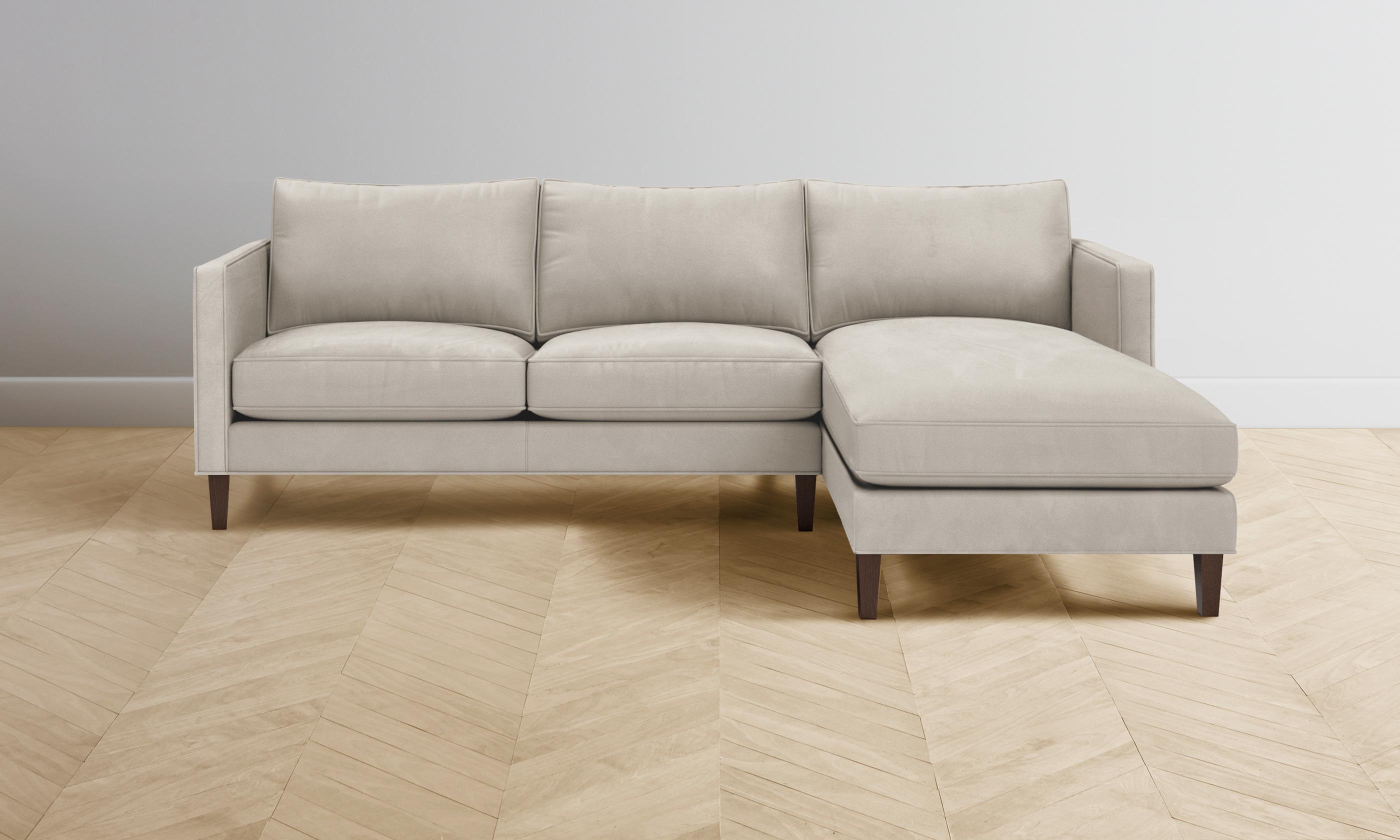 Premium Crosby Sectional Sofa - Genuine Nubuck Leather Upholstery, Modern Sail Design for Living Room & Lounge Comfort