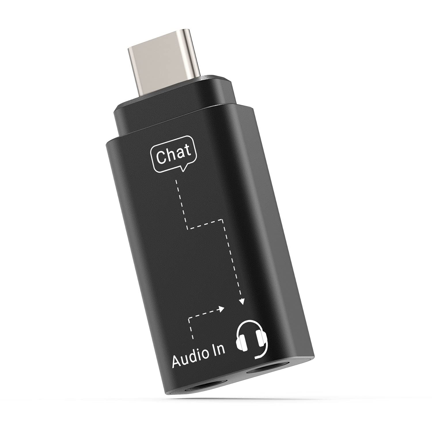 Cubilux AM-C1 Game Audio & Chat Mixer - Mix Gameplay & Voice Chat (USB-C, Phone, Laptop) to 1 Headset | Compatible with Switch, Xbox One/360, PS4/PS5, Discord | Perfect for Online Gaming & Team Communication