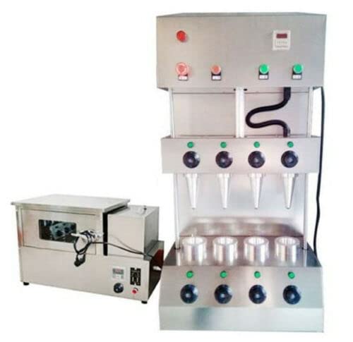 Commercial Pizza Cone Maker Machine with Rotational Oven - Professional Pizza Cone Forming Equipment for Restaurants, Food Trucks & Catering Businesses