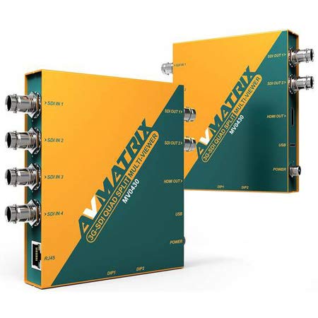 Lilliput LIL-MV0430 AVMATRIX 4-Channel 3G-SDI Quad Split Multiviewer for Professional Video Monitoring & Broadcast Studios
