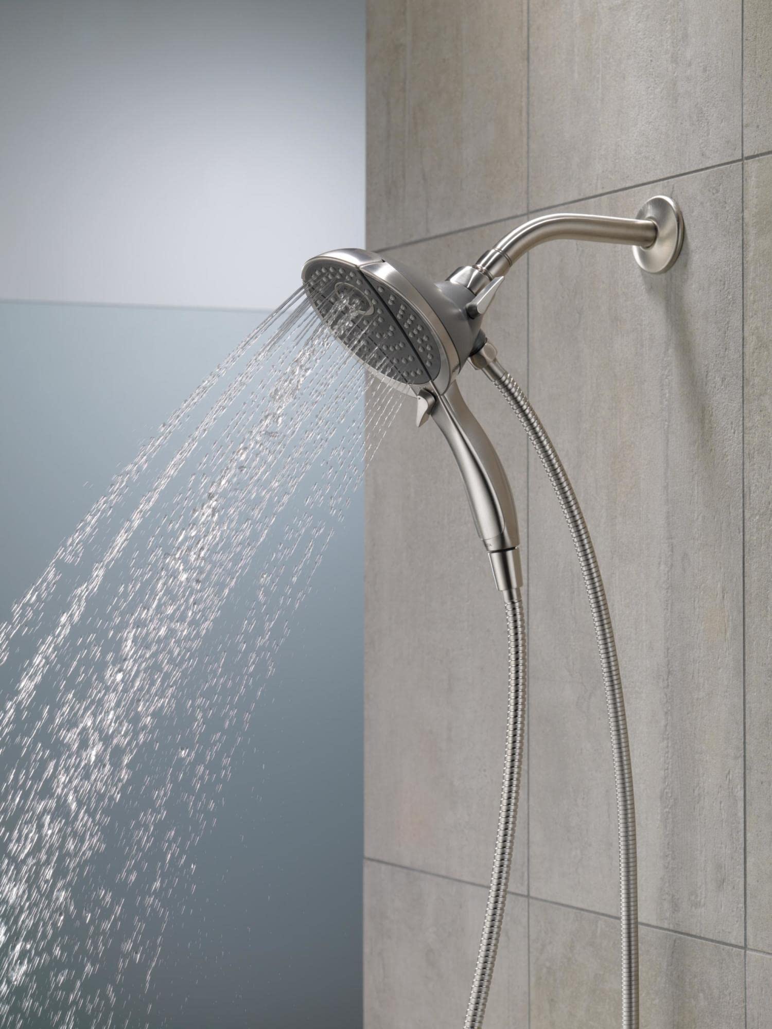 Delta 4-Spray In2ition Dual Shower Head with Handheld Spray - Chrome Detachable Shower Head with Hose (Model 58467) - Perfect for Bathroom Renovation & Spa-Like Shower Experience