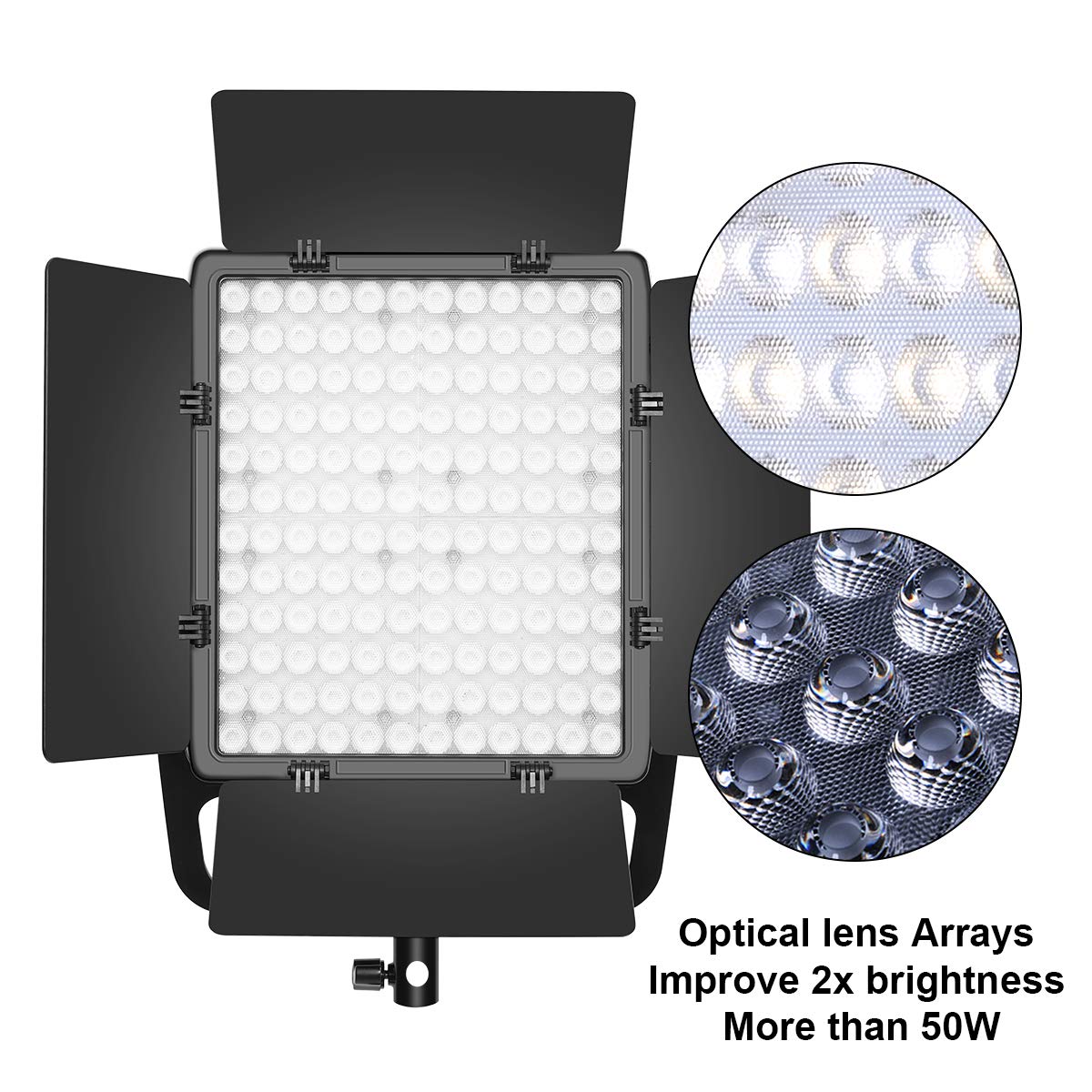 GVM LT-50S-B3L 50W Dimmable Bi-Color LED Video Light Panel Kit (3-Pack) with Tripods, 3200K-5600K, CRI 97+, APP Control - Professional Studio Lighting for YouTube, Photography, Live Streaming & Video Production