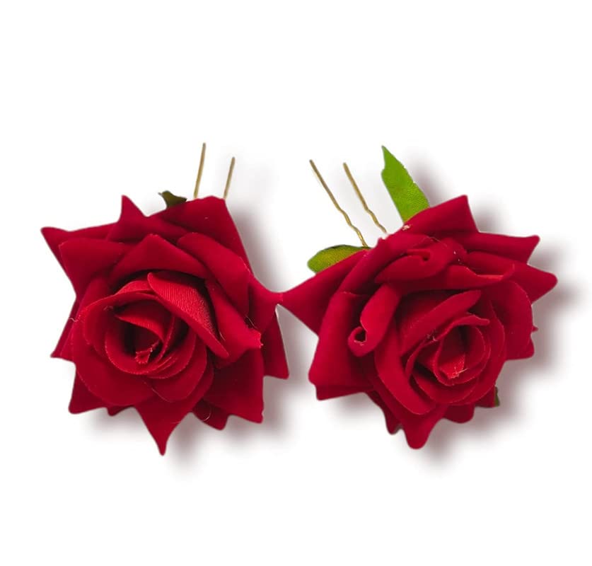 CHRONEX 5-Piece Hair Bun Maker & Rose Clip Set - Donut Bun Maker (3pcs) + Rose Hair Clips (2pcs) for Bridal, Prom, Wedding, Party Hairstyles - Perfect for Updos, Ponytails & Special Occasions