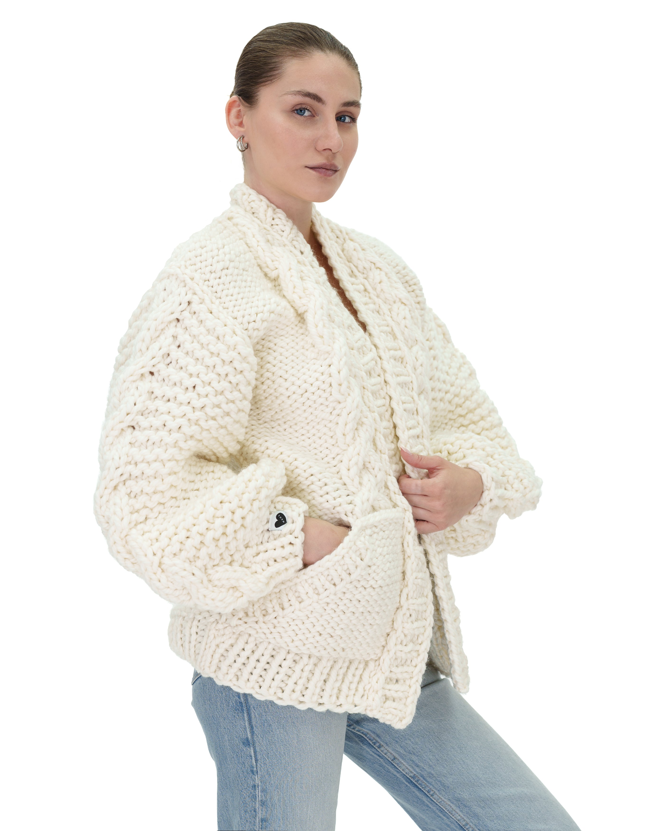 Stylish Braided Pocket Cardigan for Women - Soft Knit Open Front Sweater | Perfect for Fall, Winter & Layering Outfits