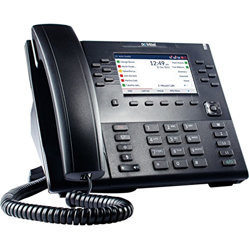 Mitel Networks 80C00003AAA-A 6869 SIP VoIP Business Phone with 24 Lines - Supports SIP, RTCP, RTP, SRTP Protocols - Ideal for Office Communication & Conference Calls