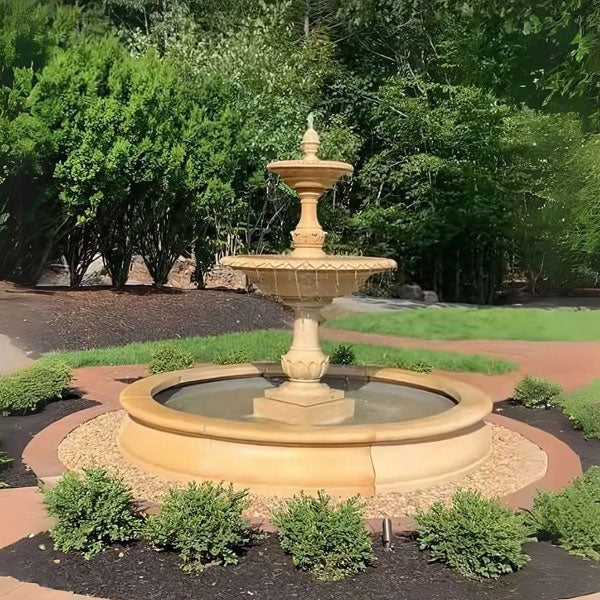 Charleston Fountain in Basin Perks - Elegant Outdoor Water Fountain for Garden, Patio, and Yard Decor | Perfect for Relaxation and Enhancing Outdoor Ambiance